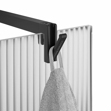 KERAMA MARAZZI Душевая перегородка CRISTALLO с рифленым стеклом, 120х210, матовый черный 