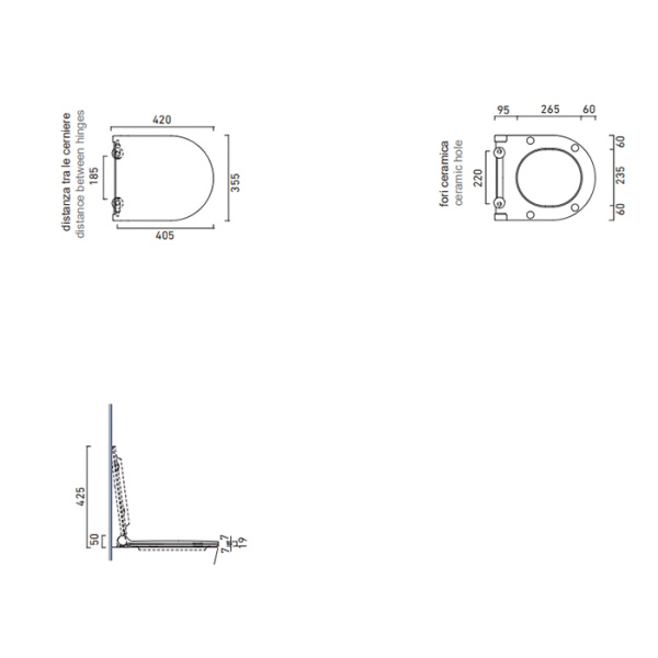 Catalano ZERO 46 Сиденье SLIM с микролифтом, цвет белый глянцевый 