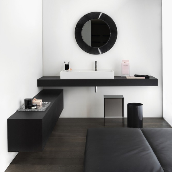 LAUFEN BOUTIQUE Тумба под раковину 900x500x430 мм., 1 ящик, с отверстием для раковины по центру, цвет темный дуб 