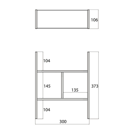 EMCO EVO Вставка 300х106х373 мм., для выдвижных ящиков, для баз 9583 274/275 20/21/22 отделка Walnut 
