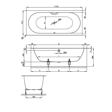 BETTE Ножки для ванны (комплект) (продаем только с ваннами!) 