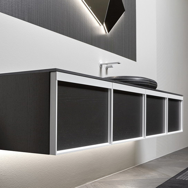 ANTONIO LUPI INDIGO Излив для раковины 200 мм., настенный, в комплекте с встраиваемой частью, цвет белый матовый 