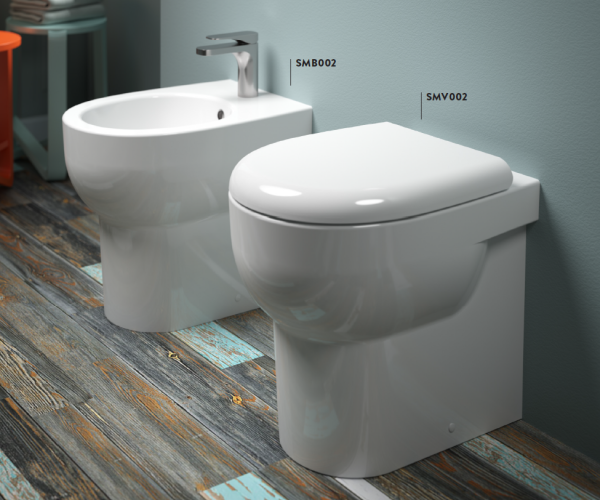 Artceram Крепления для напольных  унитазов и биде горизонтальные с заглушками белыми и хром. 