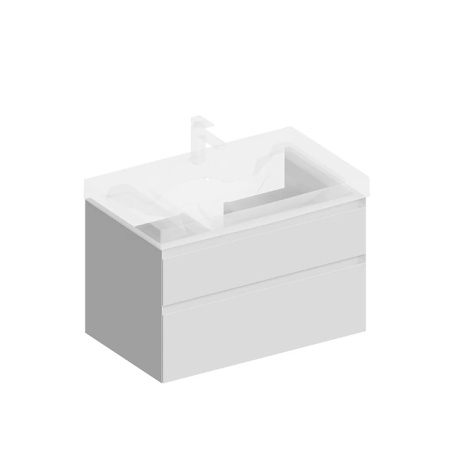 Kerama Marazzi Тумба CUBO подвесная с ящиками 80, белая матовая 