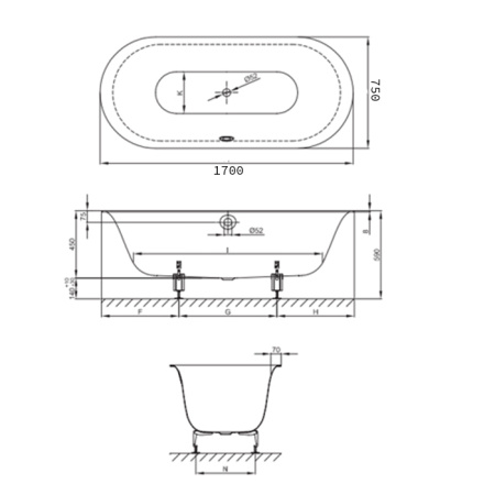 BETTE Ножки для ванны (комплект) (продаем только с ваннами!) 