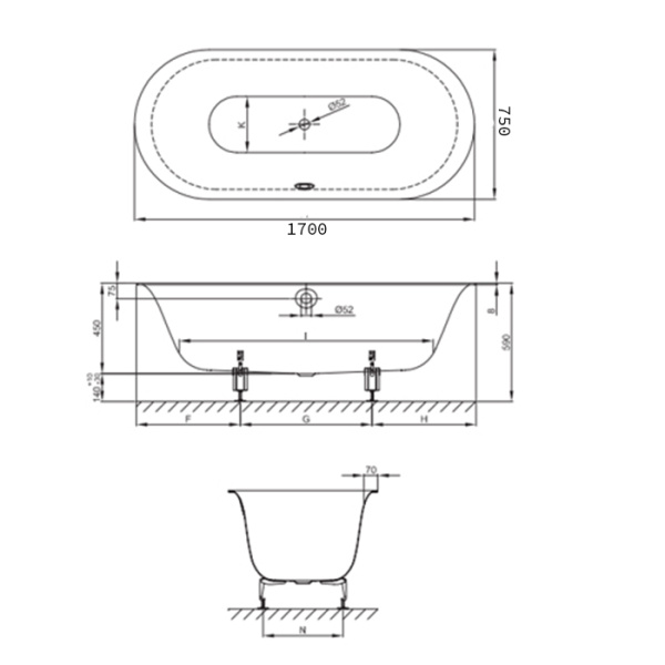 BETTE Ножки для ванны (комплект) (продаем только с ваннами!) 