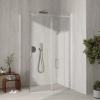 KERAMA MARAZZI Душевая дверь CRISTALLO, раздвижная с функцией soft close, 140х210, брашированный никель, уп-ка 1/2 
