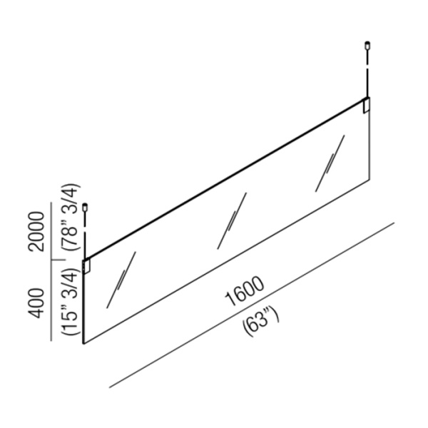 Agape Insegna Зеркало двухстороннее 160x40 см, цвет: хром 