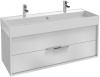 EB1669-J5-J5  VIVIENNE Тумба для раковины 120 см, к. белый блестящий, ф. белый блестящий