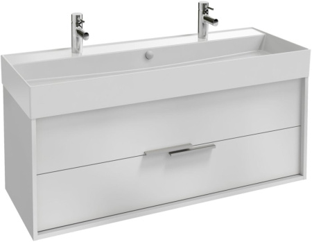 EB1669-J5-J5  VIVIENNE Тумба для раковины 120 см, к. белый блестящий, ф. белый блестящий 
