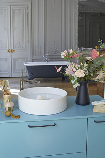 E90012-0  Delta Pure раковина, диаметр 41 см, без отверстия перелива, цвет белый 