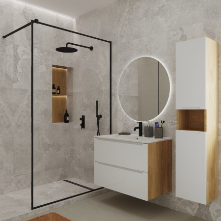 Тумба под раковину/столешницу/столешницу/столешницу Дион, Белый мат 100 