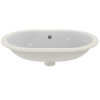 Ideal Standard Connect Раковина 620х410 мм, овальная, встриваемая снизу без отв. под смес., с крепежом, цвет: белый глянец 