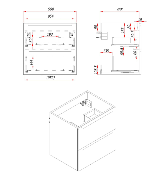 Тумба под раковину/столешницу Дион, Фисташковый 100 