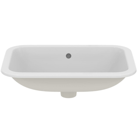 Ideal Standard Connect Раковина 580х410 мм, прямоугольная, встраиваемая снизу без отв. под смес., с крепежом, цвет: белый глянец 