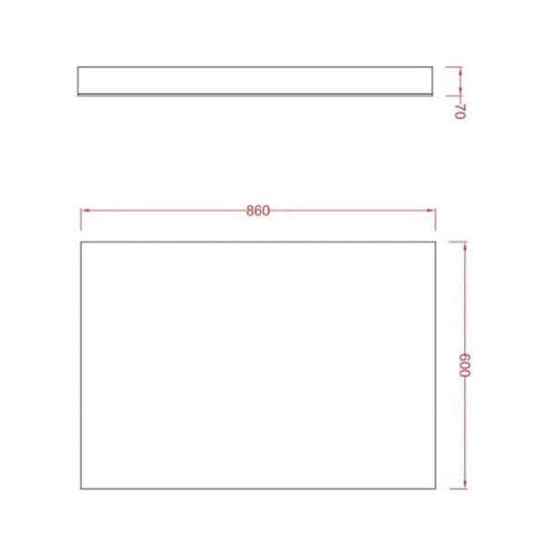 Artceram Зеркало 86х60 см. 