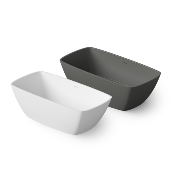 DEA DESIGN Modern Ванна отдельностоящая 170x85xh54 см, материал: Solid Surface искуственный камень, цвет: White №18 