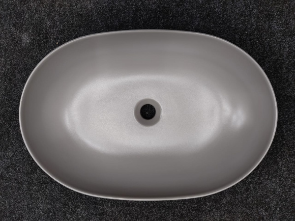 Kerasan Nolita Раковина накладная 60х40 см, без отв под смеситель, цвет Ferro Matt 