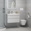 Kerama Marazzi Унитаз CUBO подвесной безободковый с крепежом и сиденьем, быстросъемным с softclose, белый глянцевый 