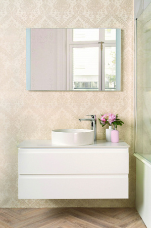 EB2084-J51 MADELEINE Тумба со столешницей и с подсветкой для накладной раковины, 100 см, цв мат бел 