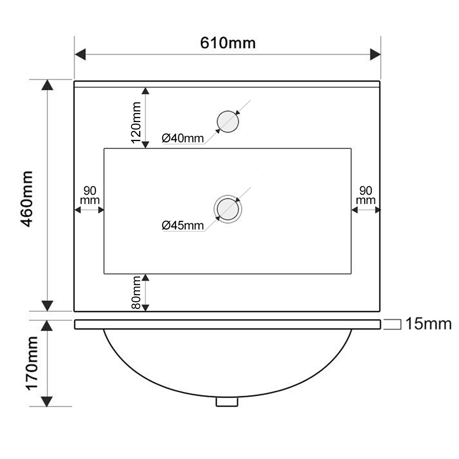 Раковина накладная Oliveeka, белая, NS60