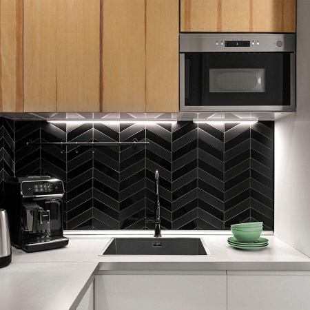 CHEVRON WALL BLACK RIGHT 
