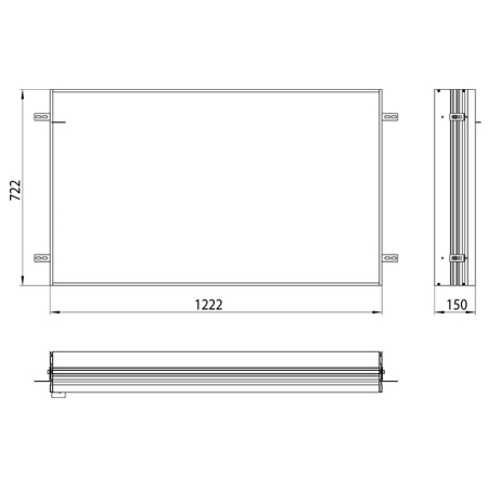 Emco Asis prime Встраиваемая рама для зеркального шкафа, B1222xH722mm 