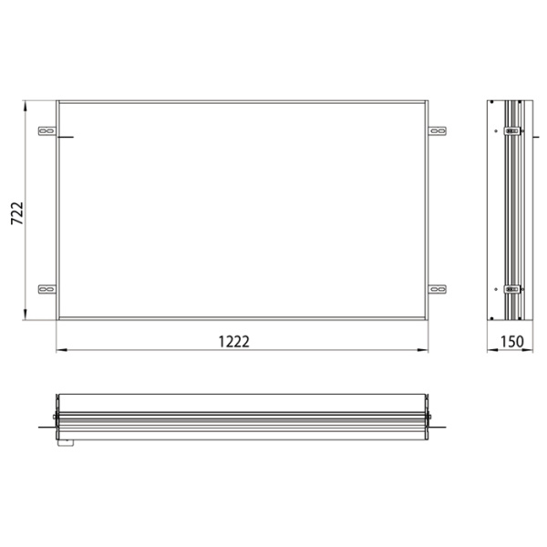 Emco Asis prime Встраиваемая рама для зеркального шкафа, B1222xH722mm 