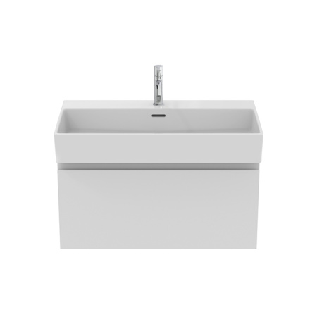 IS Finesse Тумба подвесная 80х50 см. 1 ящик softclose, ручка-паз, без сифона. для всех раковин: R0537**, цвет: белый матовый 