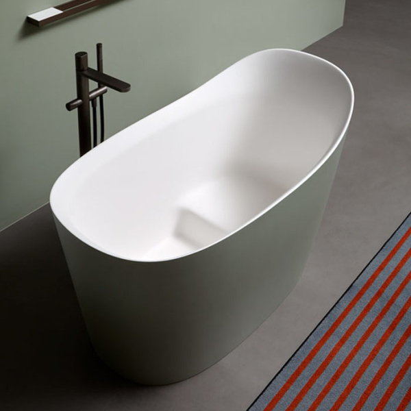 ANTONIO LUPI MASTELLO Ванна отдельностоящая 1350х750х870 мм, с нажимн донным клап, сифоном и гибким шлангом, Flumood, внешн окраска Lambretta goffrato 