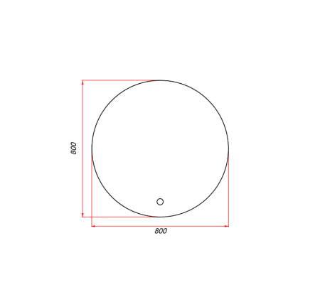 Зеркало с подсветкой LED ZOV 203 80х80 