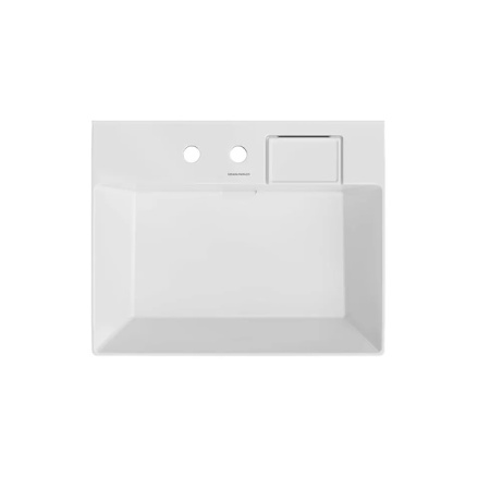 Kerama Marazzi Раковина LOGICA мебельная 60*48*14,5см, с 2 отв.под смеситель,  с переливом, белая глянцевая 