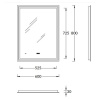 Kerama Marazzi Зеркало TECNO 60х80 см. c LED подсветкой, с функцией антизапотевание, белое глянцевое 