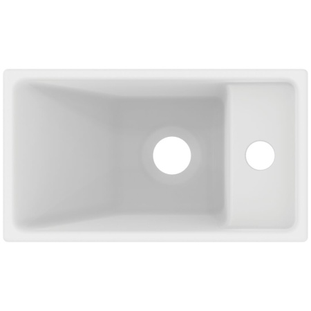 Ideal Standard i.life S Раковина 370х210xh120 мм, подвесная, с отв. под смес. справа, без перелива, без крепежа, цвет: белый матовый 