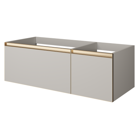 QUATRO 2 120см (80+40) тумба CASHMERE профиль MATT GOLD 