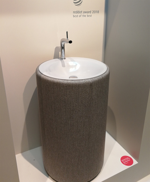 Bette Lux Oval Couture Подиум для раковины А220 с текстильной обивкой , высота 890см,  цвет буро-серый 852 