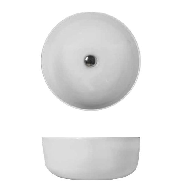 Kerasan Nolita Раковина чаша d 40 h 15см,, без отв под смеситель, цвет белый матовый 