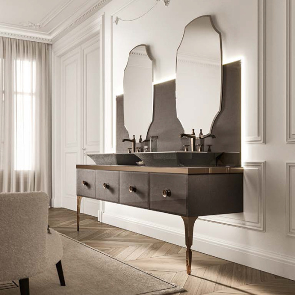 VITAGE milldue edition Раковина NIZZA68 накладная 68х48хh12см без перелива c 3отв. керамика, цвет: белый/платина 