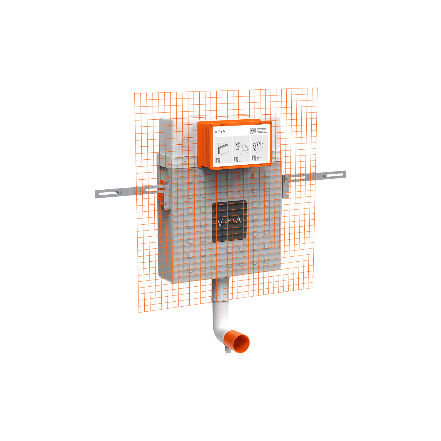 V12 Скрытый бачок для приставных пристенных унитазов 3/6 л (замена кода 742-1740-01)