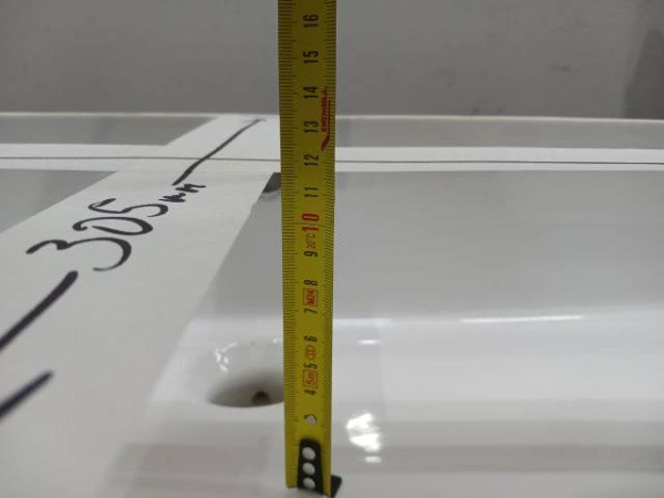 KERASAN SLIM Раковина  встраиваемая под столешницу 750x340мм в комплекте с крепежом, цвет белый (для встраивания под столешницу с нахлестом) 