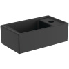 Ideal Standard i.life S Раковина 370х210xh120 мм, подвесная, с отв. под смес. справа, без перелива, без крепежа, цвет: чёрный матовый