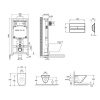 Сет унитаз c инстал Modern Life, сидмикролифт,клавиша хром  (E29025-NF+E4316-CP+E77168-0+E77725-0) 