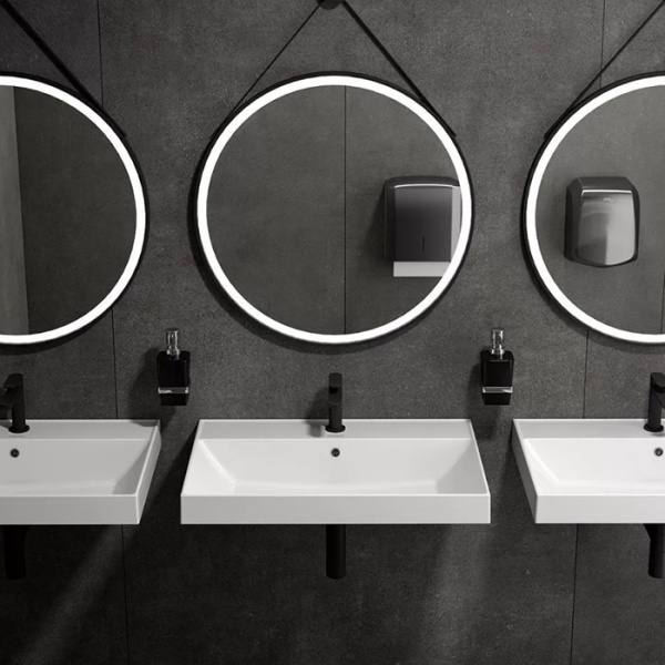 Kerama Marazzi Раковина CUBO подвесная\мебельная 70,5*48,5*18см, с 1 отв.под смеситель, с переливом, белая глянцевая 