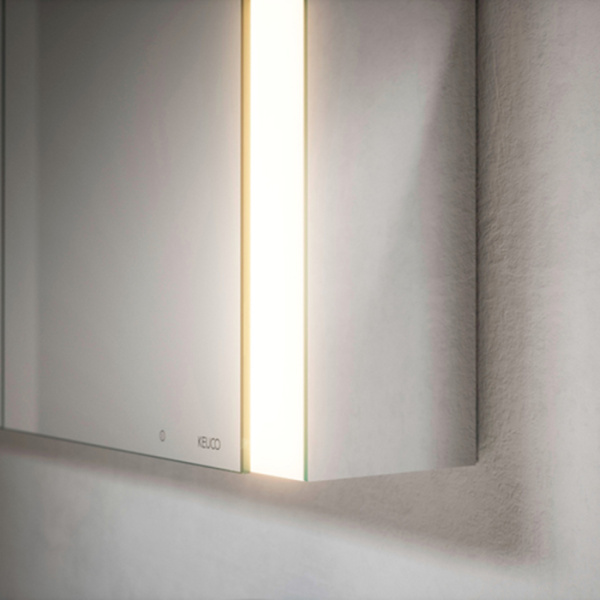 Keuco SOMARIS Зеркальный шкаф 800x710x128мм2-дверный двустор. зеркало, P 44 c плавным закр., корпус: алюминий серебристый цвет: 