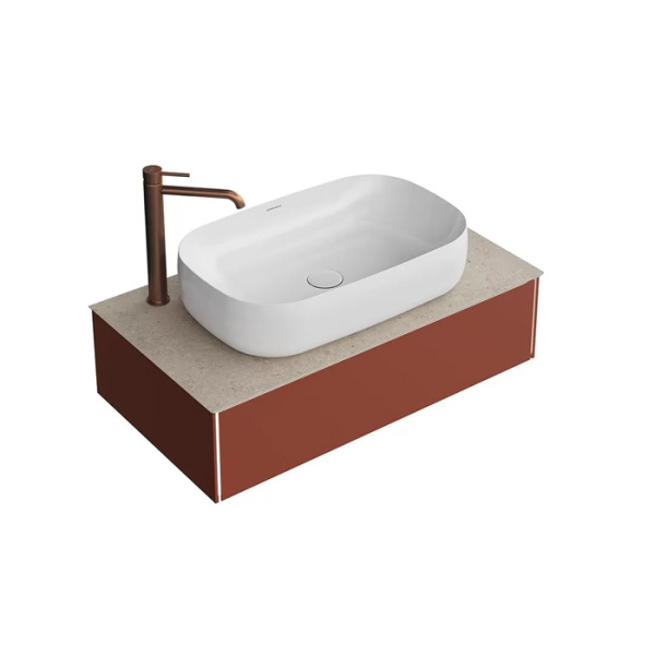 Kerama Marazzi Тумба MAGICA подвесная 90, 1 ящик, венецианский красный матовый 