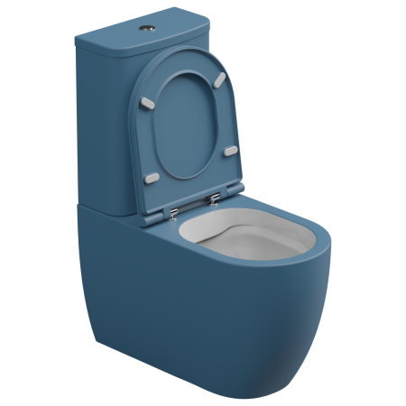 Чаша напольного унитаза биколор GSG Ceramic Design Like LKMBLBI000/027P, White/Denim Matt 