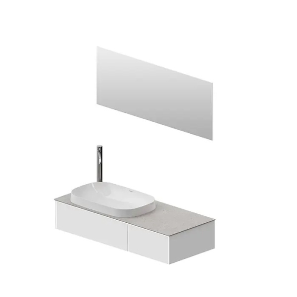 Kerama Marazzi Тумба MAGICA подвесная 120, 2 ящика, утренний серый матовый 