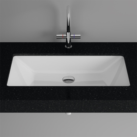 BETTE Loft  Раковина встраиваемая снизу 740х386х100 мм, без перелива, без отв под см. цвет белый 