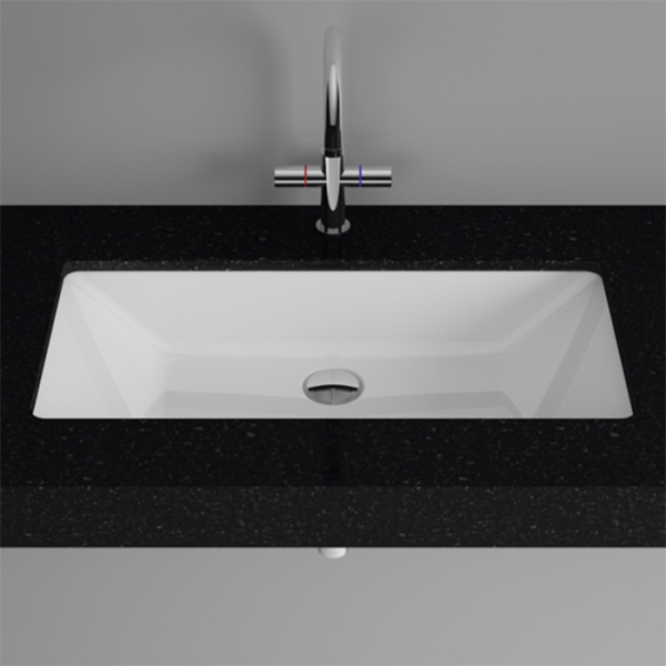 BETTE Loft  Раковина встраиваемая снизу 740х386х100 мм, без перелива, без отв под см. цвет белый 