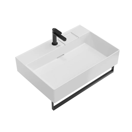 Kerama Marazzi Раковина LOGICA мебельная\подвесная с одним отверстием 70*48,14,5см,  с 1 отв.под смеситель, с переливом, белая глянцевая 